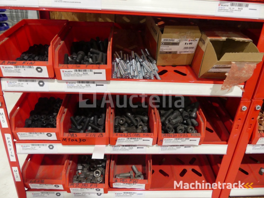 Contents of 2 shelves (screws/bolts)