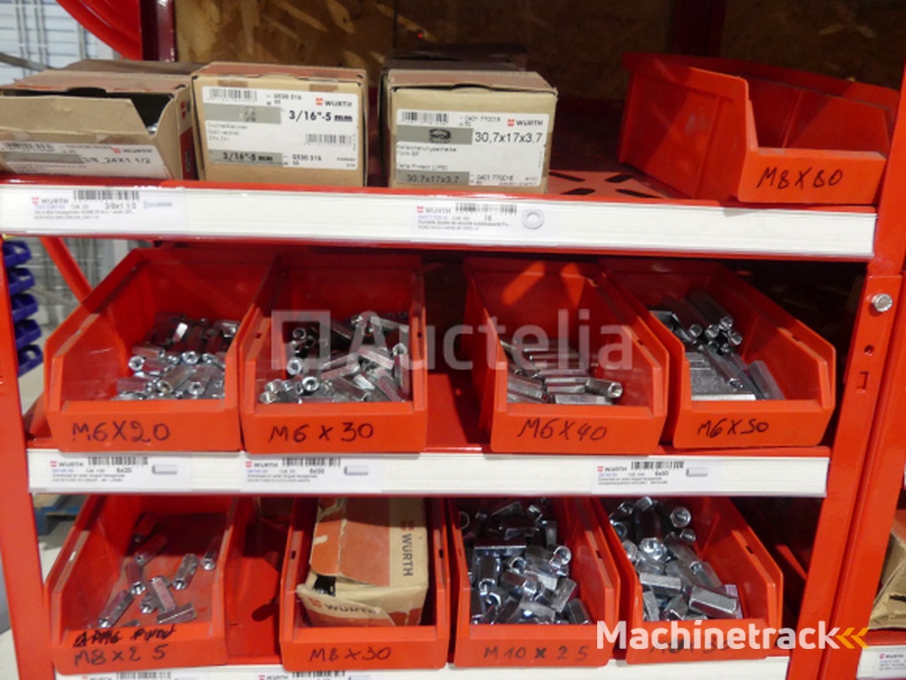 Contents of 2 shelves (screws/bolts)