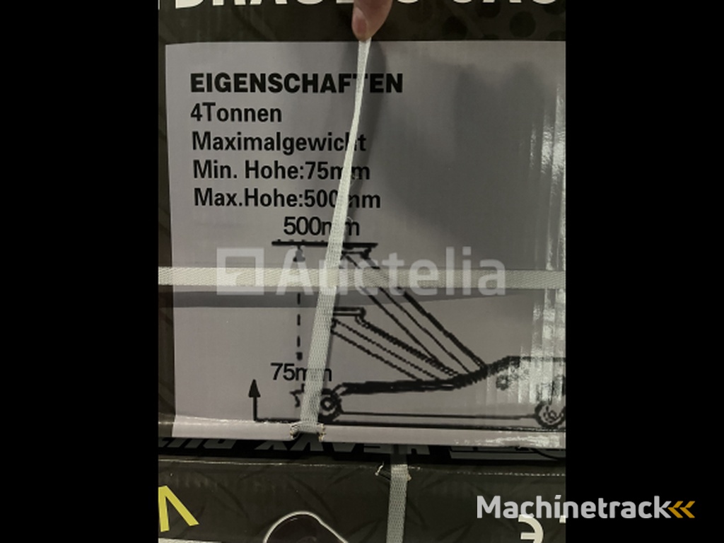 extra lage garagekrik 4 ton 75-500mm