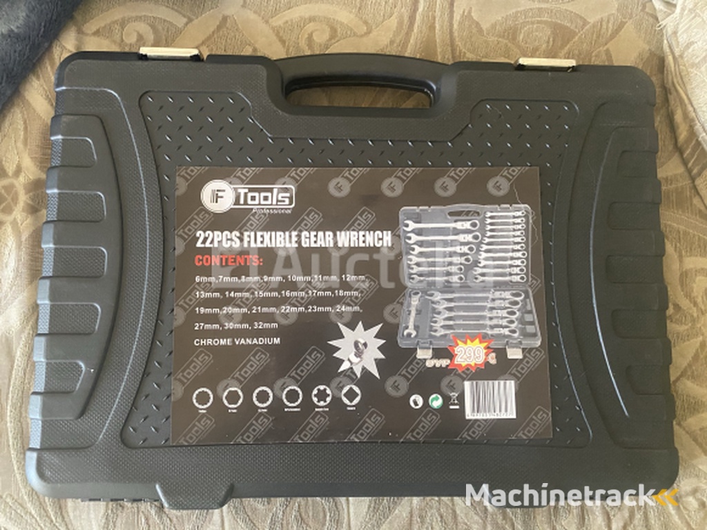 22 delige flexibele Ringratel-steeksleutel set 6-32mm