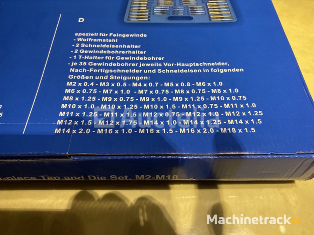 Tap en snij set 110-delig metrisch tungsten staal