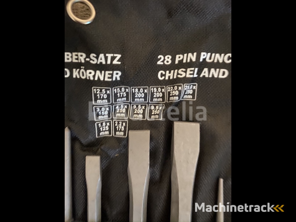 Beitel en doorslagen set 28-dlg. CV