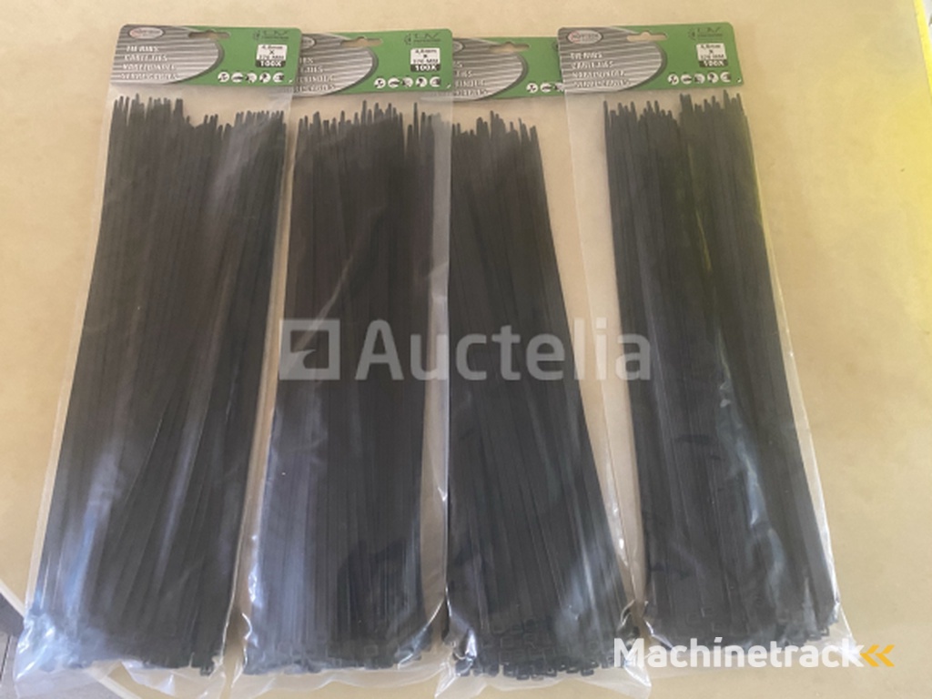 400 zwarte tie ribs 4,8x370 mm in 4 pakken van 100