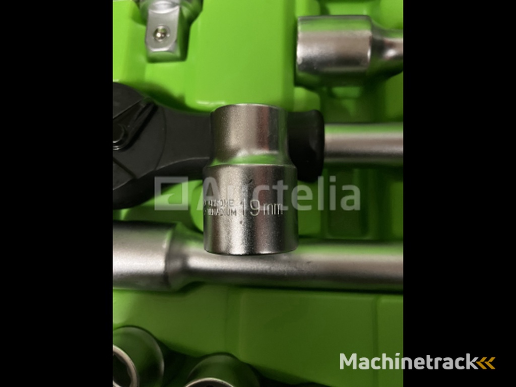 Zware doppenset met ratel 19-50 mm