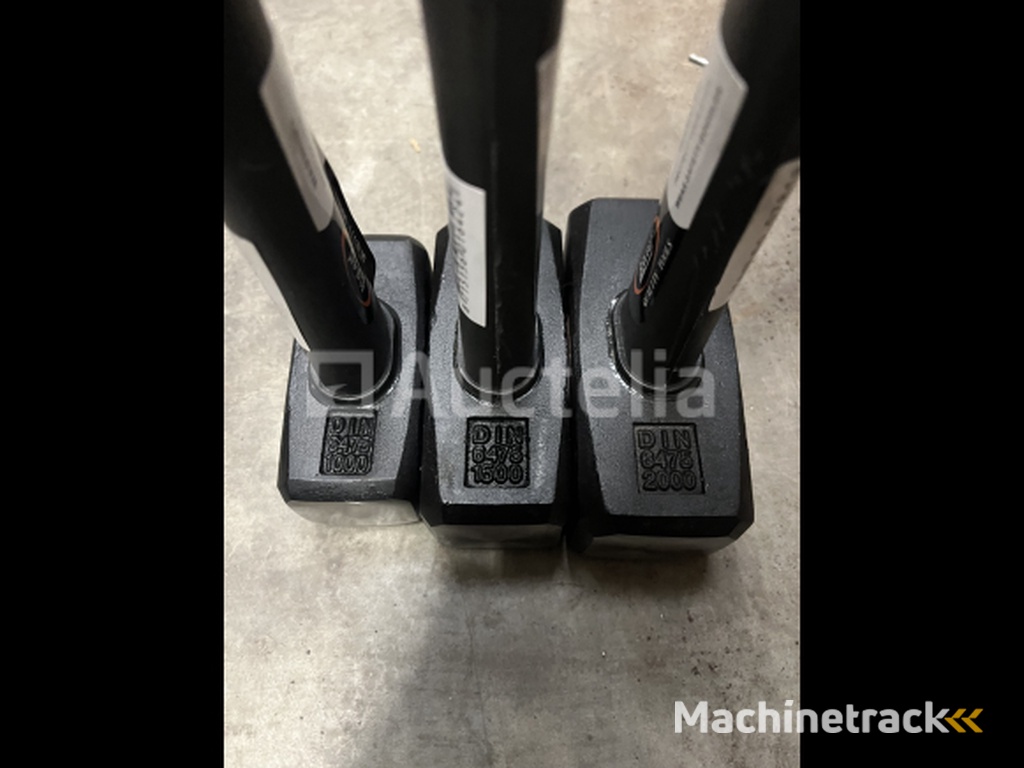 3 x moker 1, 1,5 en 2 kg fiberglass