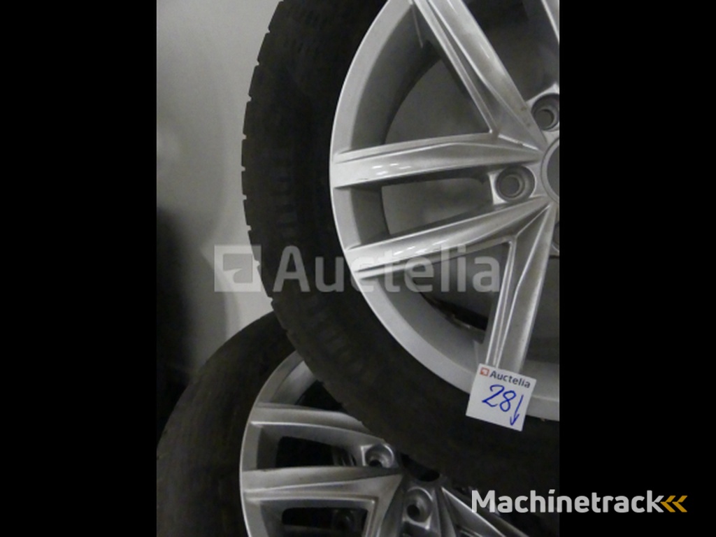 4 Zomerbanden op aluminium velgen Continental ContiEcoContact 5 - 205/55 R16V