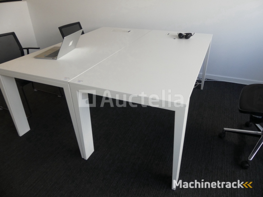 Straight desk + armchair + chairs + FAMO wardrobe