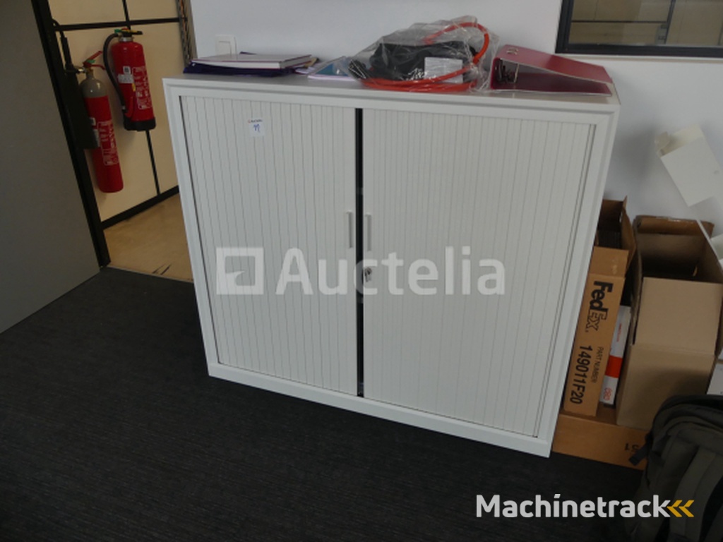 Straight desk + armchair + chairs + FAMO wardrobe