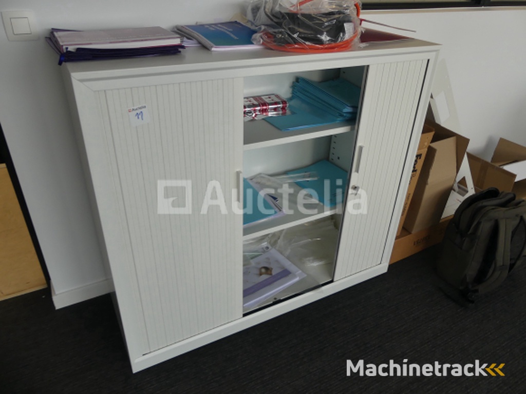 Straight desk + armchair + chairs + FAMO wardrobe