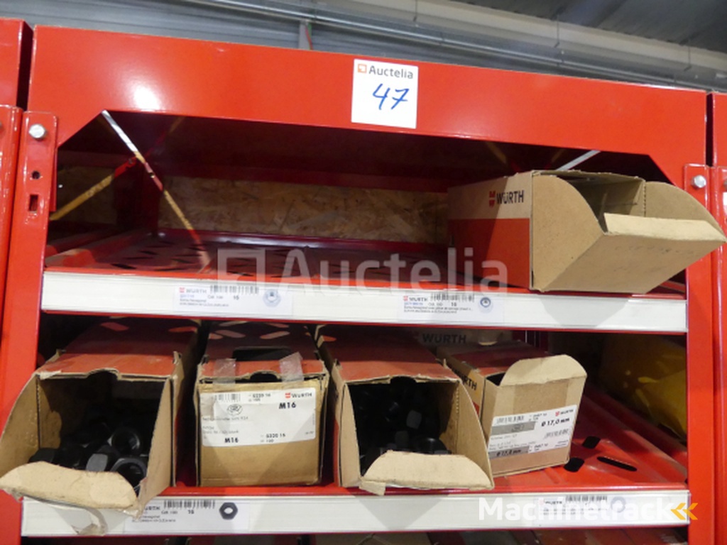 Contents of 2 shelves (screws/bolts)