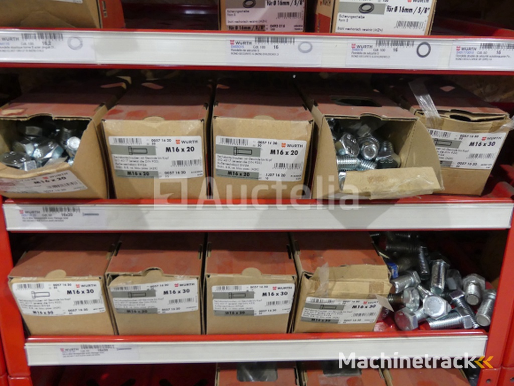 Contents of 2 shelves (screws/bolts)