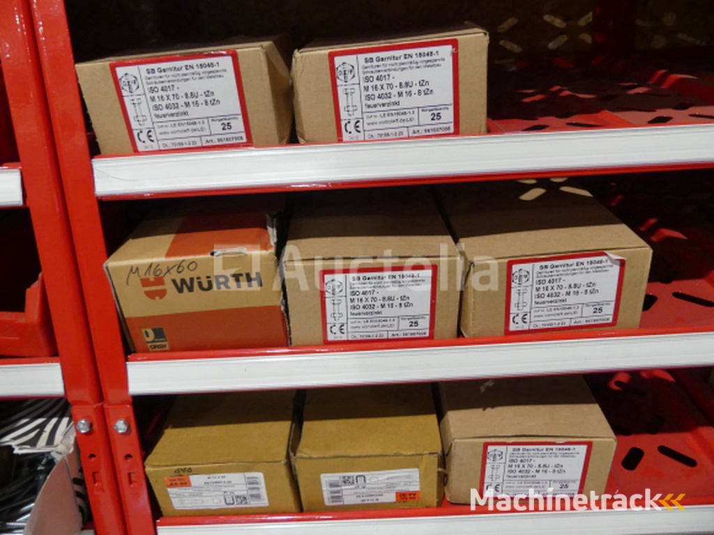 Contents of 2 shelves (screws/bolts)