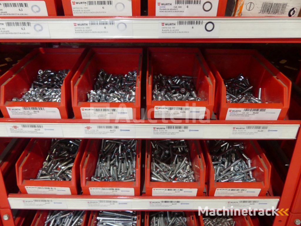 Contents of 2 shelves (screws/bolts)