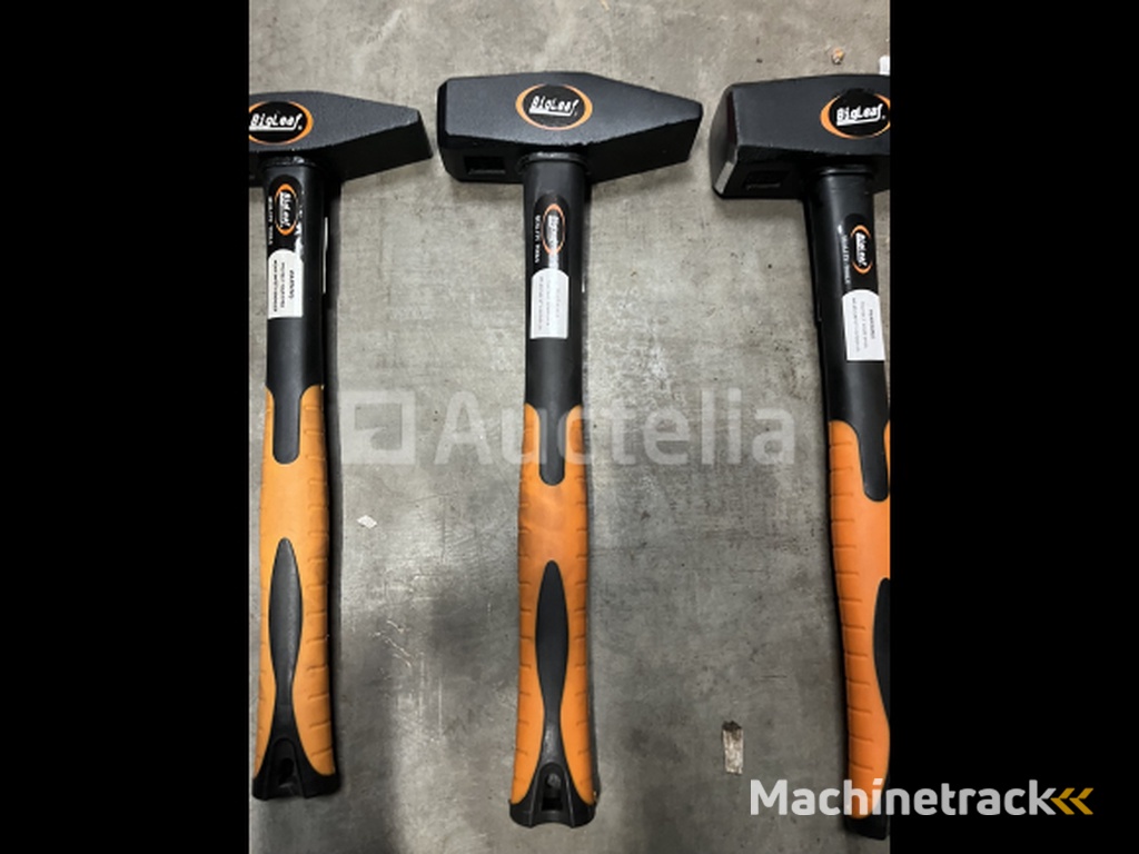 3 x bankhamer 1, 1,5 en 2 kg fiberglass