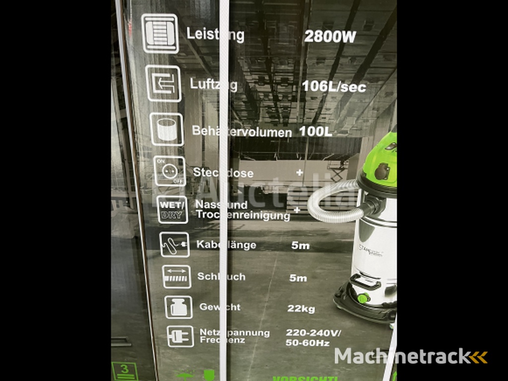 Stahlwerk stof en vloeistof zuiger 100 liter