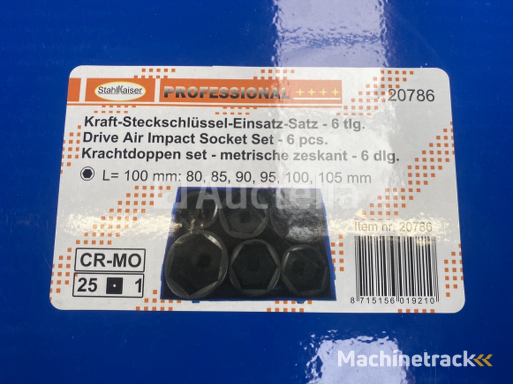 zware slagdoppenset 6 delig 80-105 mm