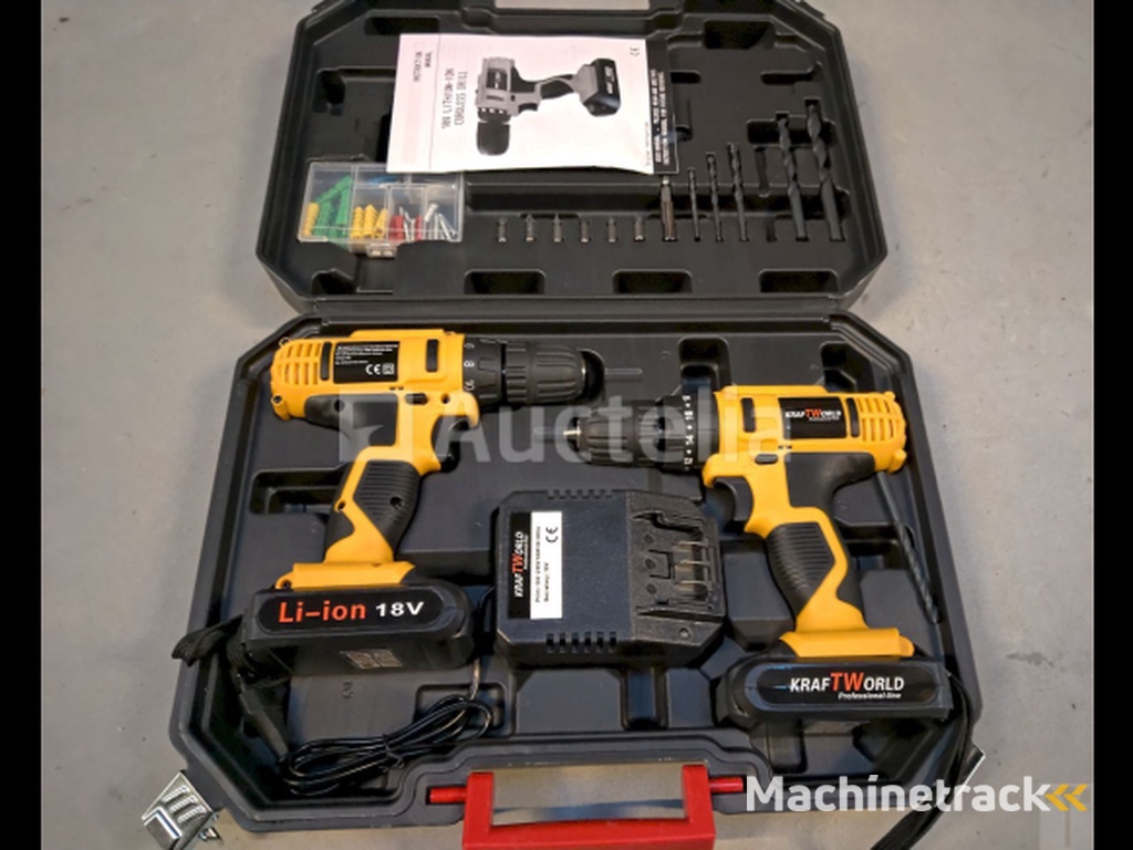 KraftWorld Cordless Screwdriver Set 18v Lithium