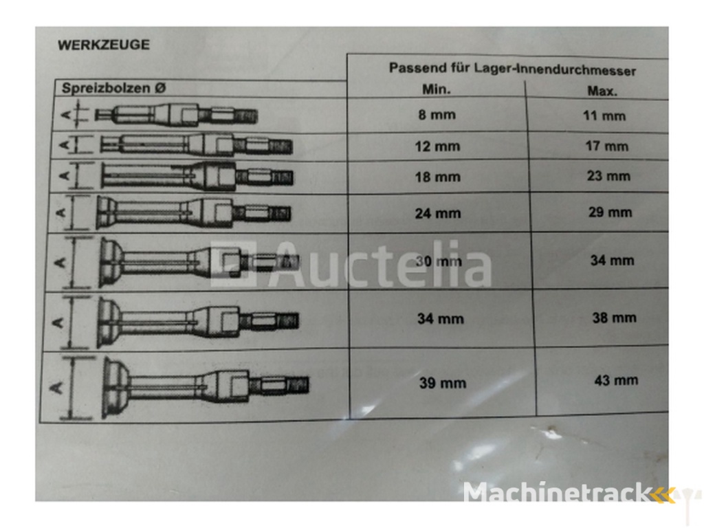 Stahlkaiser binnen en buitenlager trekkerset 10 delig