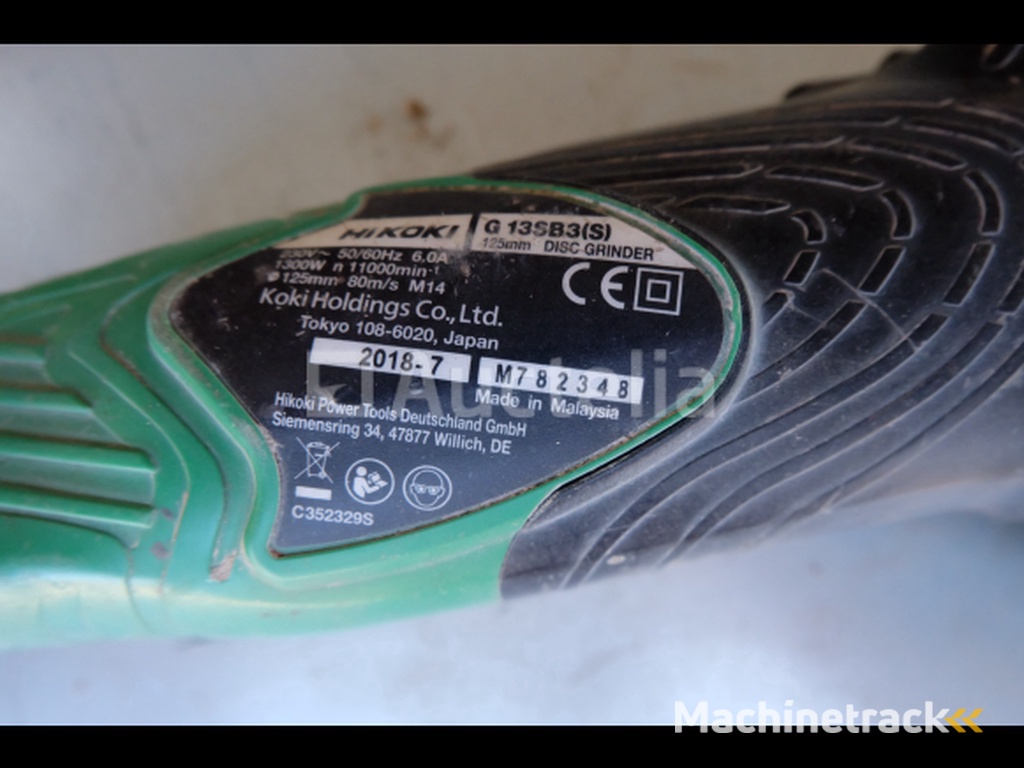 Hitachi DH24PG Drill Rig, Hitachi G13SR3 Grinder, Hitachi G13SB3 Grinder