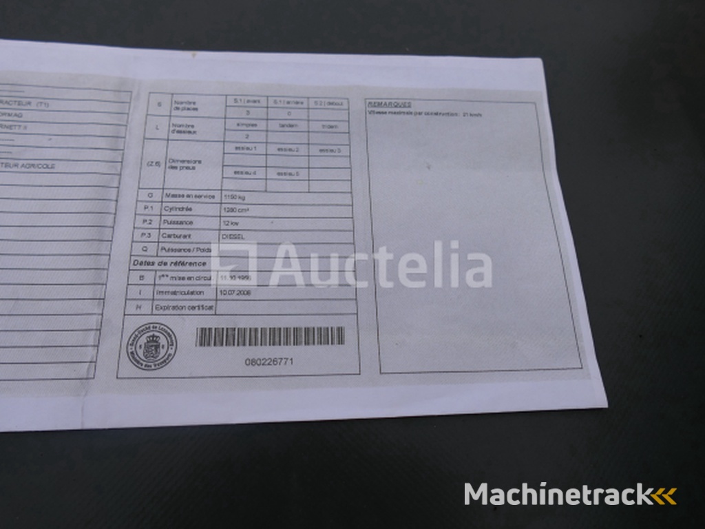 Normag Kornett II landbouwtractor + zijmaaierstang (VIN:19010271952)