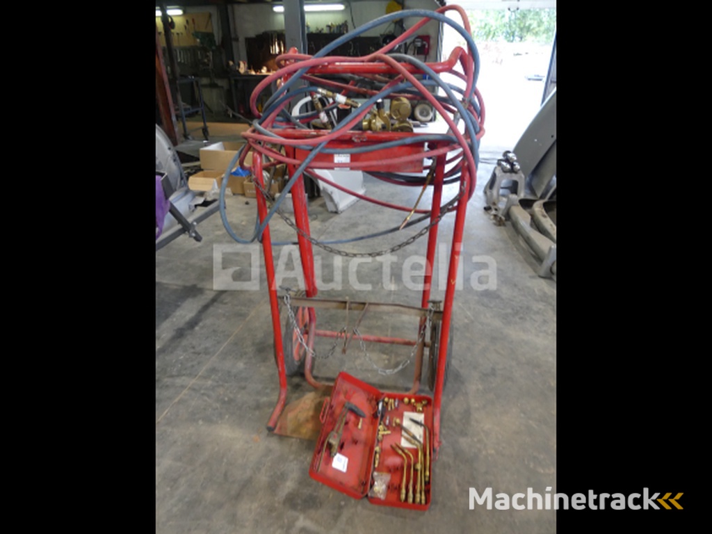 trolley voor gasflessen met toebehoren