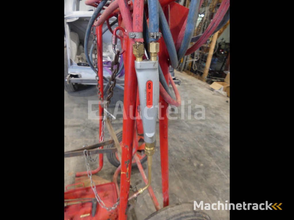 trolley voor gasflessen met toebehoren