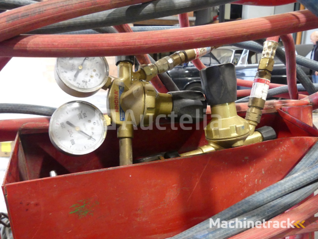 trolley voor gasflessen met toebehoren