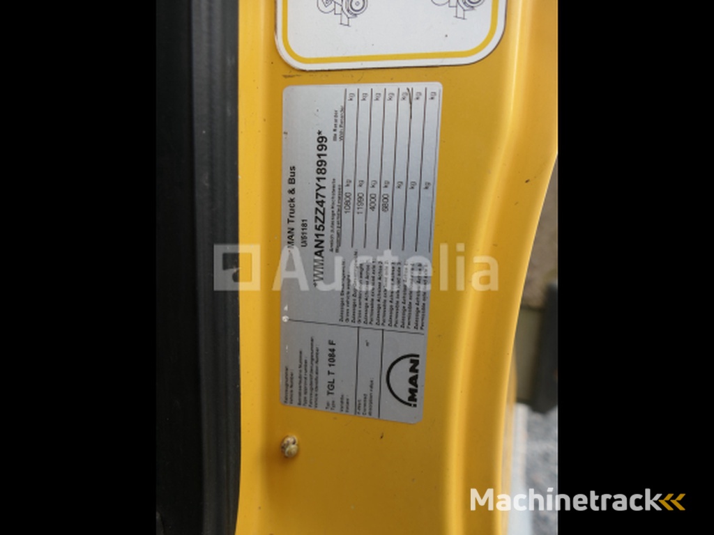 Berging vrachtwagen MAN Man TGL (2007-969.208 km)( VIN:WMAN15ZZ47Y189199)