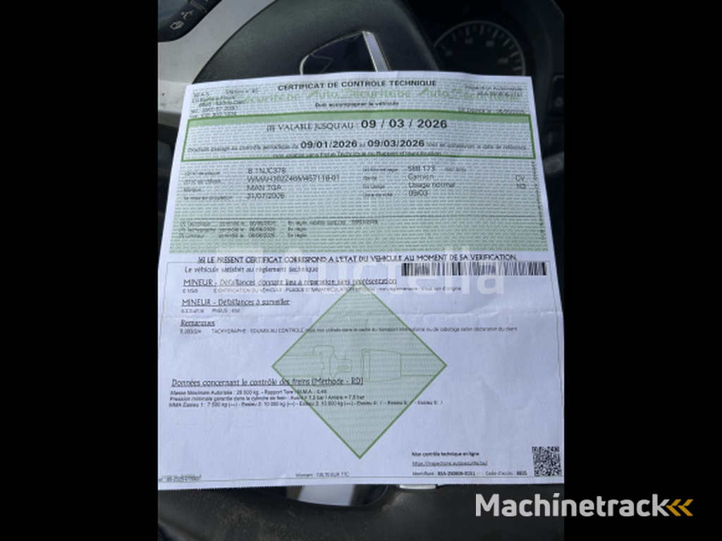 MAN TGA 26.430 container vrachtwagen. 6x4