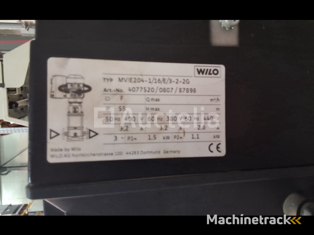 Wilo Drukverhoging Twin turbo 16 bar COR-2MVIE204-2G/VR-EB (nr. 15-35)