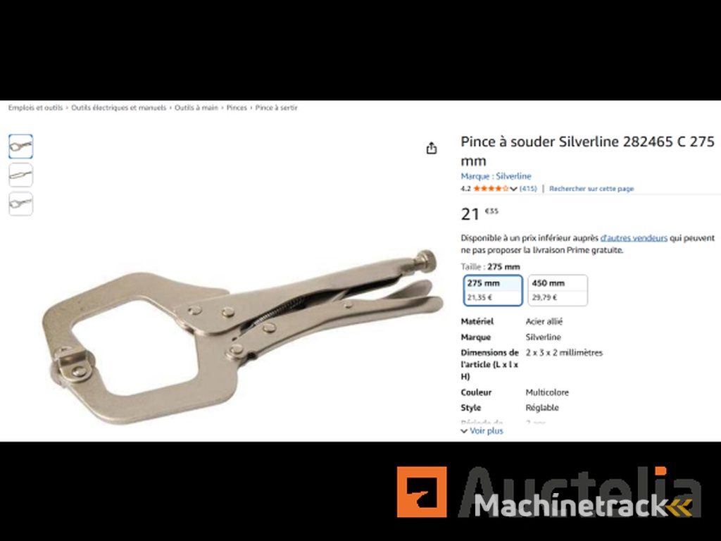 20 C-welding pliers 275 mm