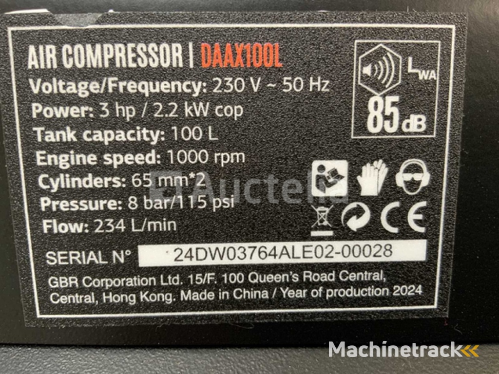 Daewoo DAAX100L Air Compressor