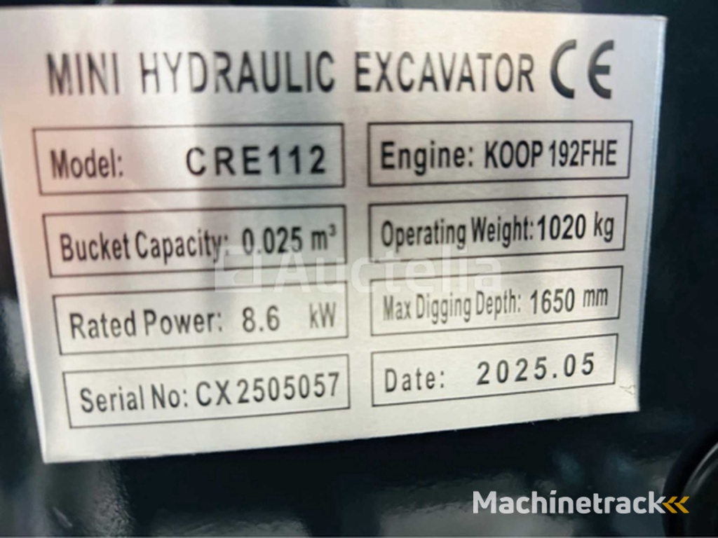 RTE CRE112 mini graver 1120KG EURO5