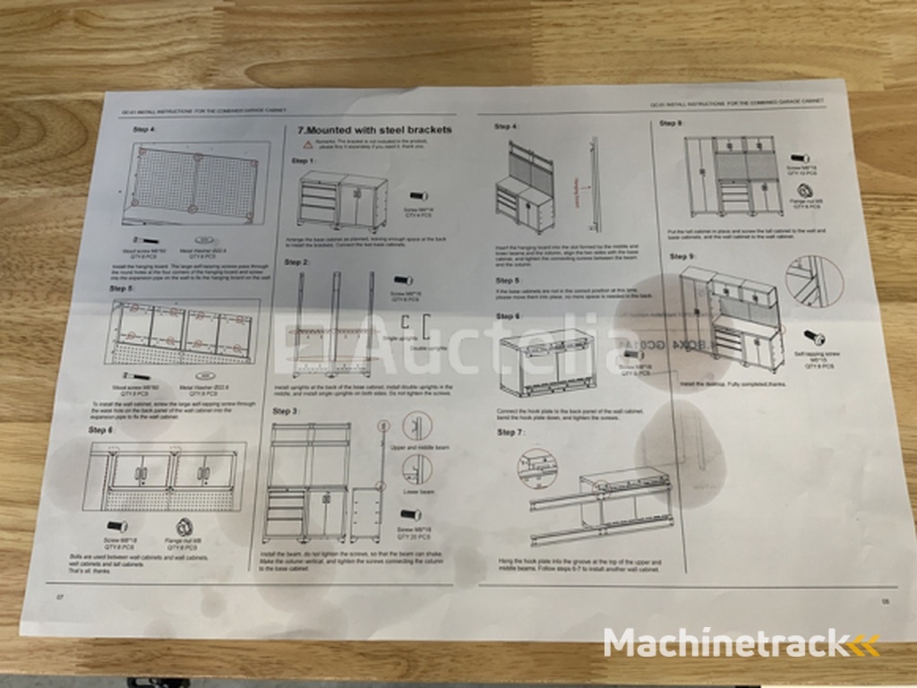 Stahlgruppe GC-01 Workbench with cabinets and storage space
