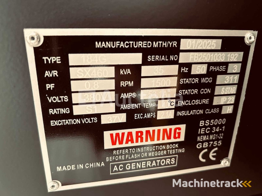 RTE - 2025 - 7310 - 35 KVA Noodstroomaggregaat