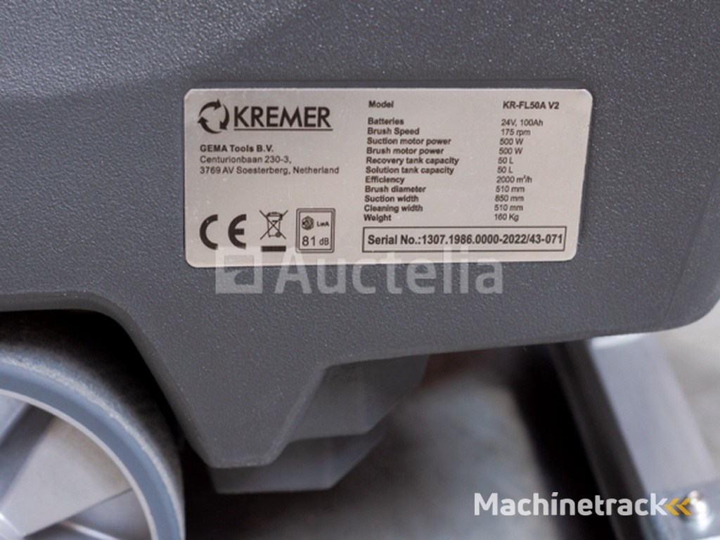 Schrobzuigmachine Kremer KR-FL50A