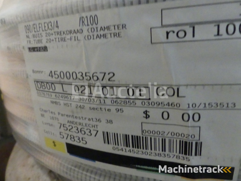 10 Rollen van 100 meter beschermslangen voor Draflex DFD20 kabel