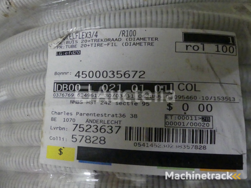 10 Rollen van 100 meter beschermslangen voor Draflex DFD20 kabel