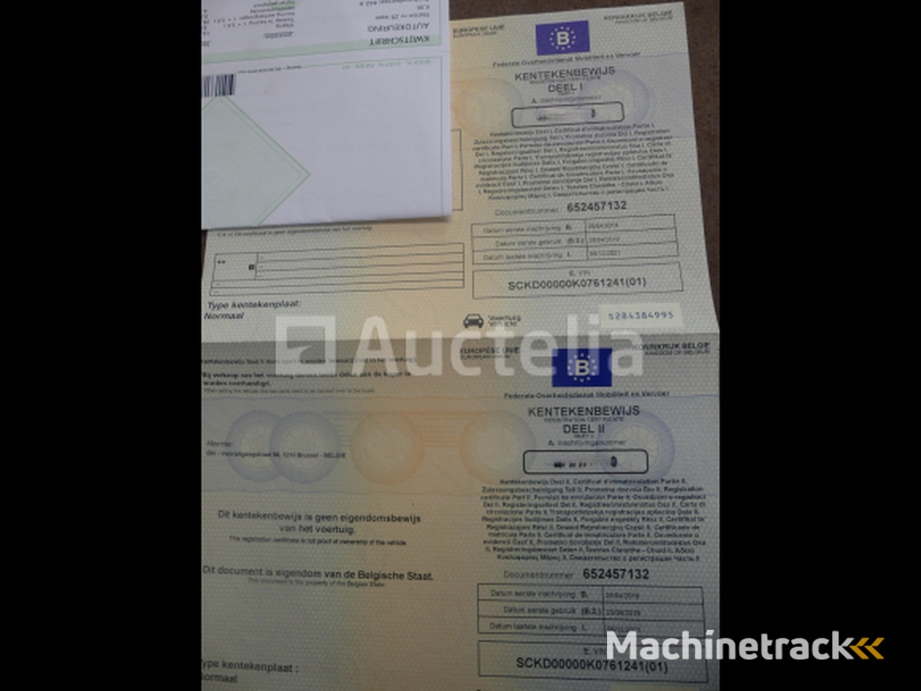 Ifor Williams 2CB kipper oplegger (VIN: SCKD00000K0761241)