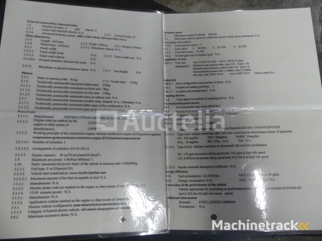 50cc Neco GPX Scooter(VIN: L4H9MA21XM6000118)