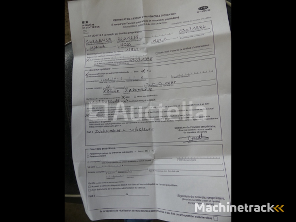 400cc Honda CX400 Motorcycle (1982-12.942 km)(VIN: 201258)