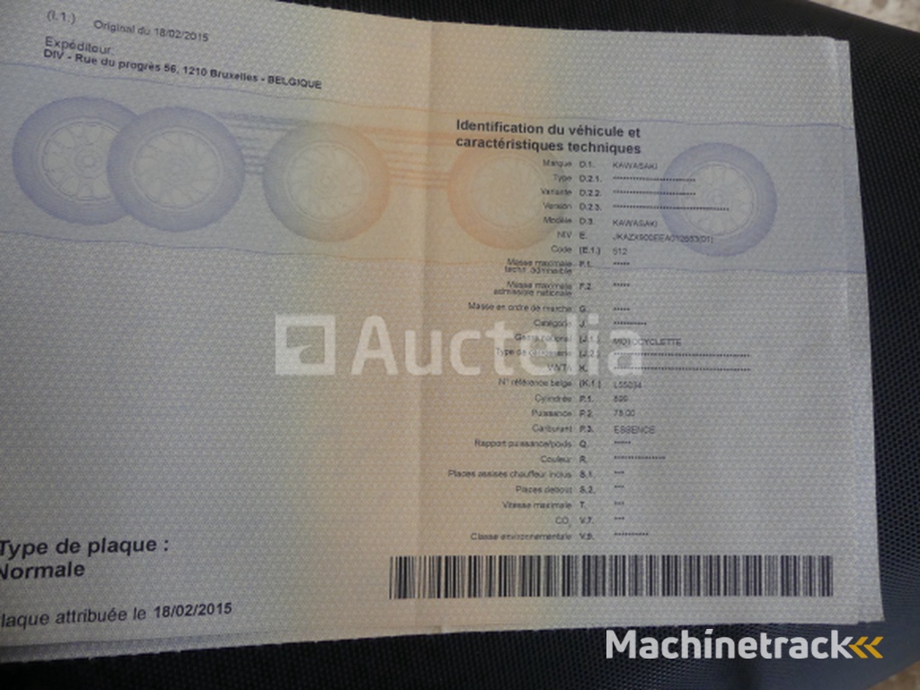 900cc Kawasaki ZX-9R Ninja Motorcycle(VIN: JKAZX900EEA012683)