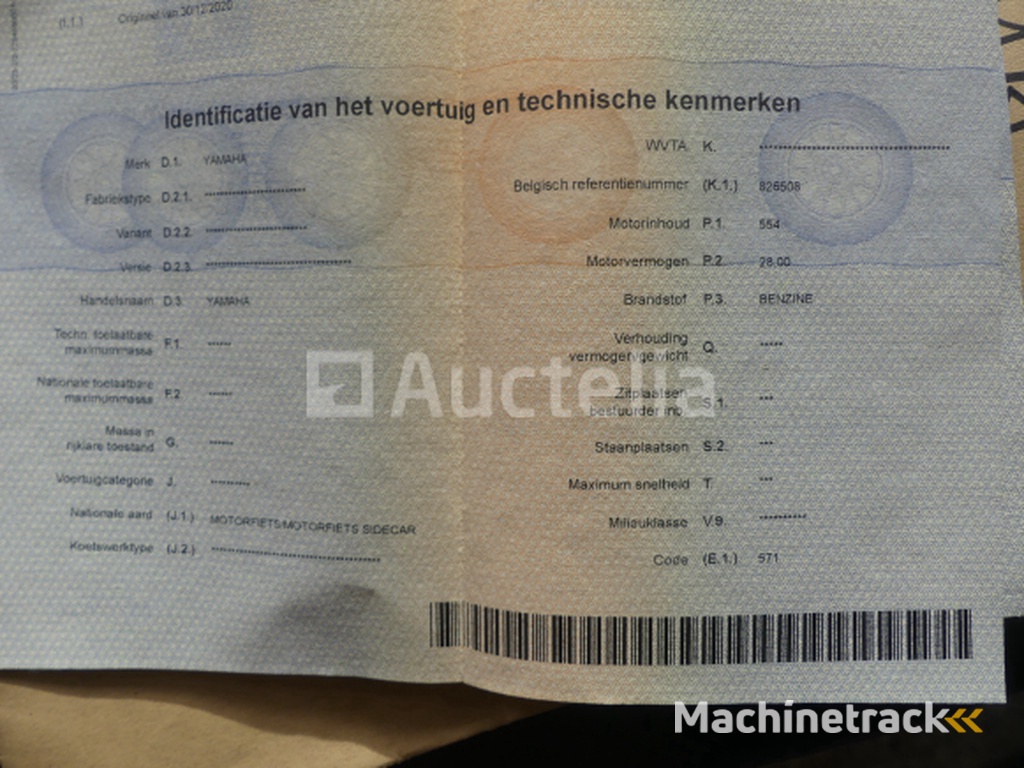 Yamaha XT125 125cc Motorcycle (VIN: 5Y3012220)