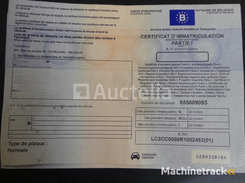 Scooter 50cc (zeer weinig km) Kymco Agility 16+ 50 4T (2024-826 km)(Vin: LC2CC0000R1002452)