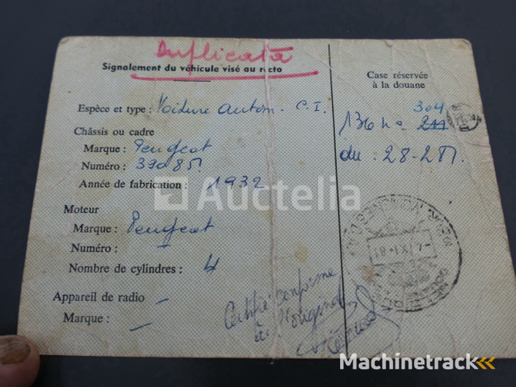 Antieke auto om Peugeot Peugeot 301 te restaureren (VIN: 39085)