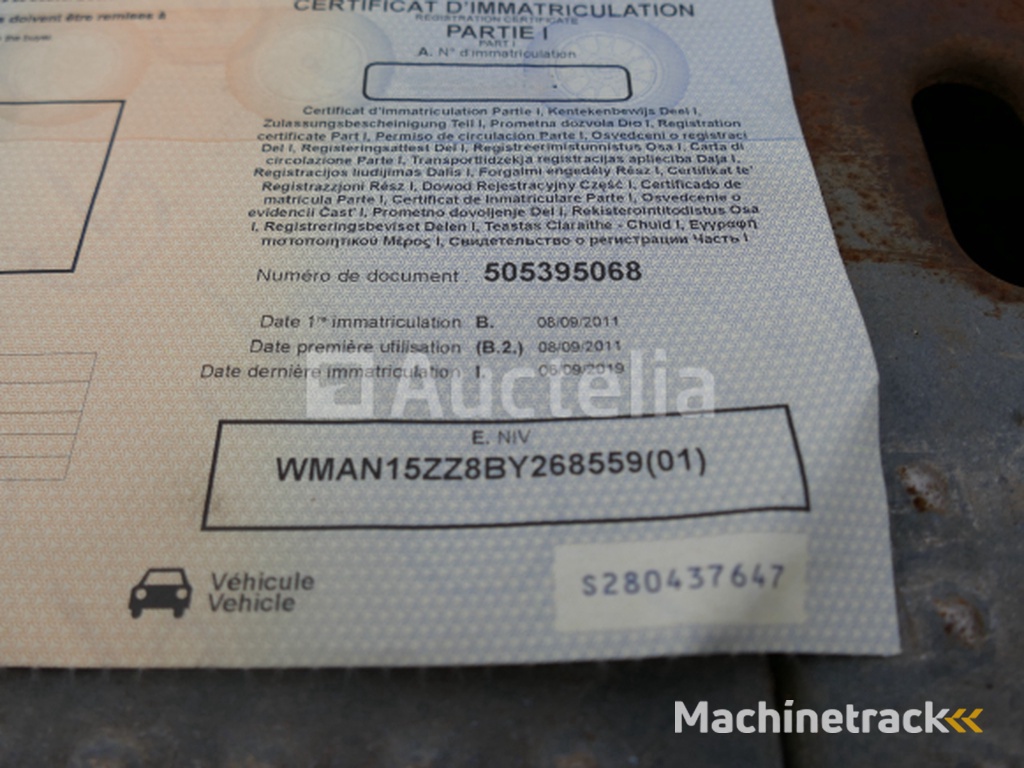 Bergingswagen MAN Man TGL (2011-618.211 km)(VIN: WAMN15ZZ8BY268559)