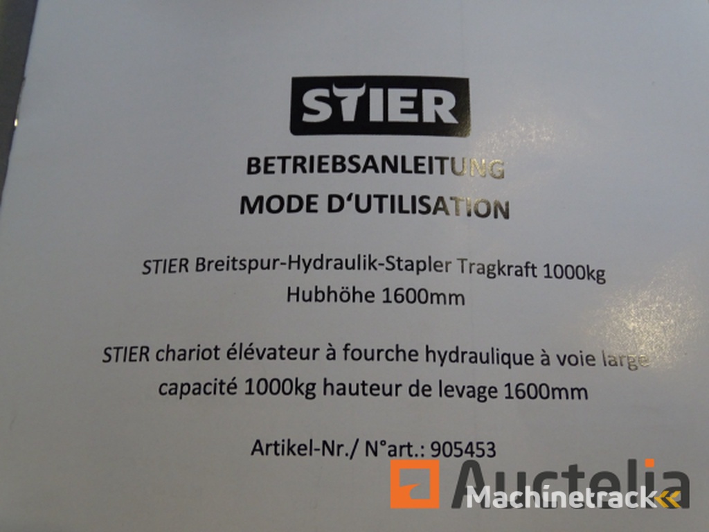 Hydraulische vorkheftruck stier