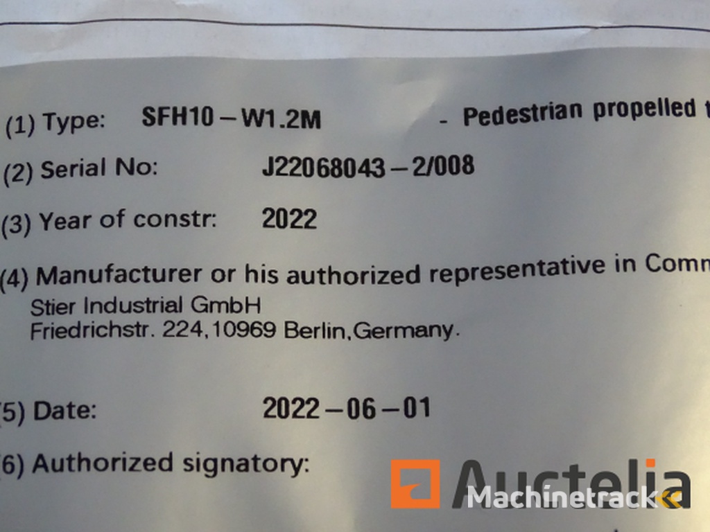 Hydraulische vorkheftruck stier