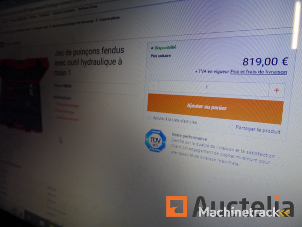 Sleufponsset met hydraulisch handgereedschap HOLEX