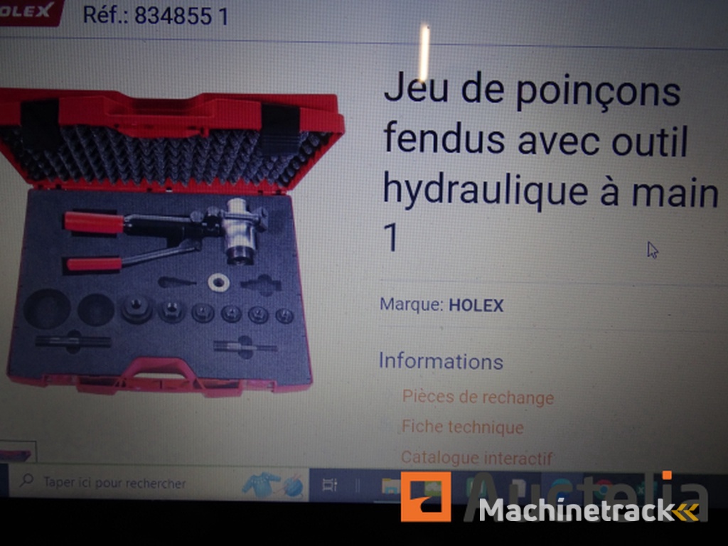 Sleufponsset met hydraulisch handgereedschap HOLEX